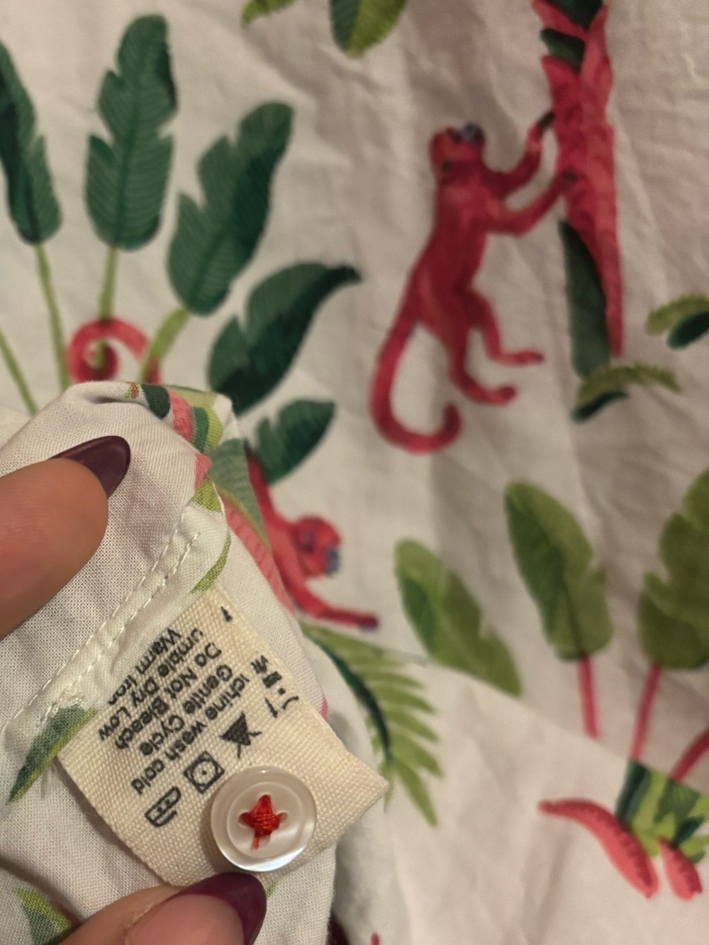 Printfresh White Shirt with Green and Pink Tropical Print - Picture 13 of 14